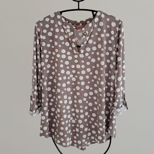 SJS * Split neck tunic, tab sleeves